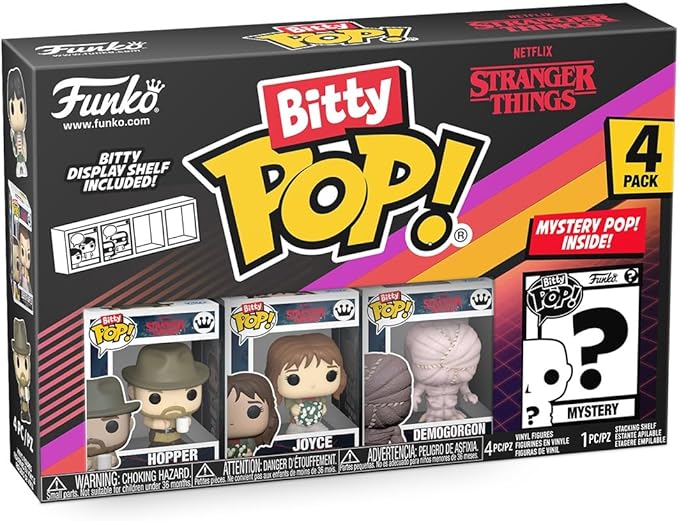 Funko Bitty Pop Stranger Things Figurenset mit Hopper und Mystery-Zusatzfigur